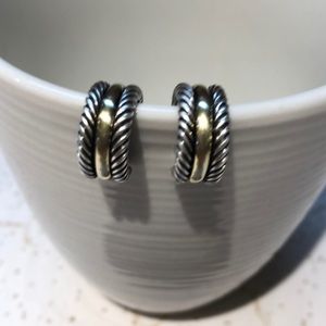 David Yurman Sterling silver &14k earings